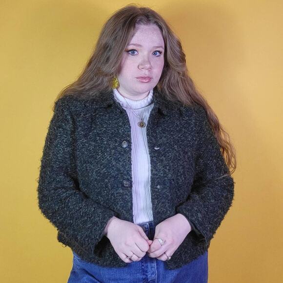 Fuzzy Goblincore Knit Jacket Cardigan Sweater, 12 - Picture 1 of 4